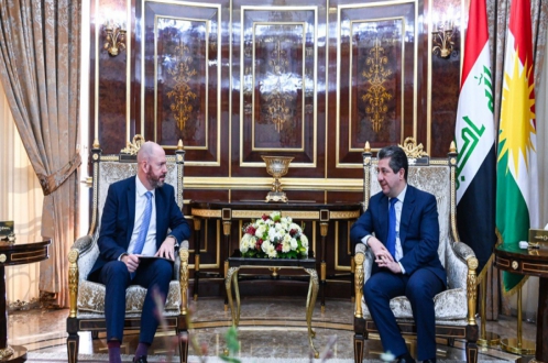 رئيس حكومة إقليم كوردستان يستقبل القنصل العام البريطاني