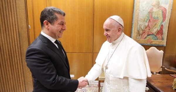 مسرور بارزاني يلتقي بابا الفاتيكان