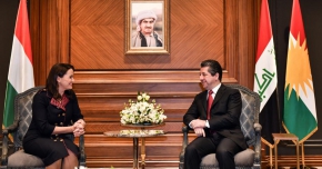 رئيس حكومة إقليم كوردستان يجتمع مع الرئيسة الهنغارية
