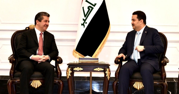 رئيس حكومة إقليم كوردستان يجتمع مع رئيس مجلس الوزراء العراقي الاتحادي