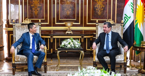 رئيس حكومة إقليم كوردستان يستقبل السفير الصيني لدى العراق