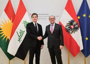 رئيس إقليم كوردستان يجتمع مع وزير خارجية النمسا