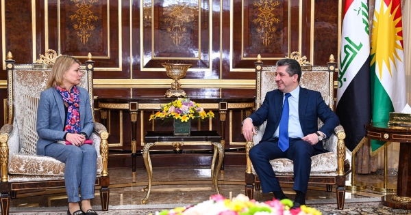 رئيس حكومة إقليم كوردستان يستقبل القنصلة البريطانية الجديدة