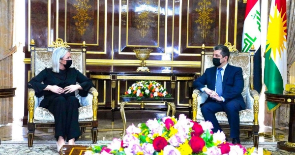 رئيس حكومة إقليم كوردستان يستقبل الممثلة الخاصة للأمين العام للأمم المتحدة في العراق