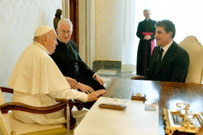 الرئيس نيجيرفان بارزاني يجتمع مع بابا الفاتيكان