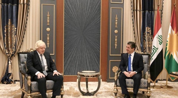 رئيس حكومة إقليم كوردستان يجتمع مع رئيس الوزراء البريطاني السابق