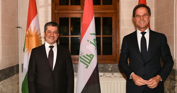 رئيس حكومة إقليم كوردستان يجتمع مع رئيس وزراء هولندا في مستهل جولته الأوروبية