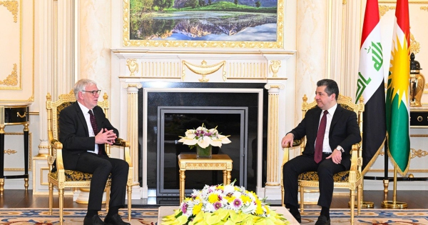 رئيس حكومة إقليم كوردستان يستقبل وفداً ألمانياً