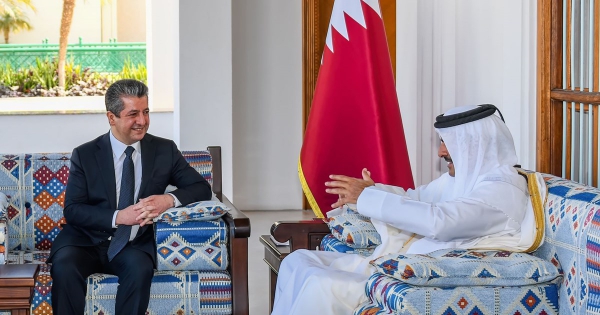 رئيس حكومة إقليم كوردستان يلتقي أمير دولة قطر