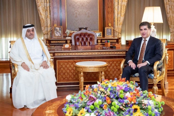 فخامة رئيس إقليم كوردستان يستقبل السفير القطري