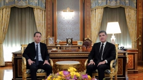 President Nechirvan Barzani receives outgoing French Ambassador