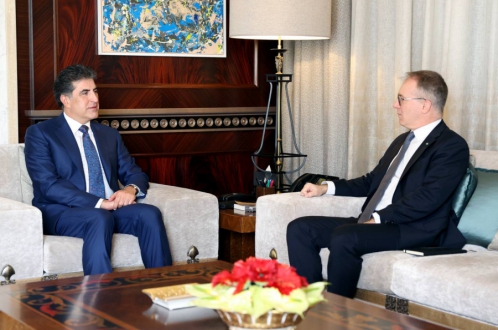 President Nechirvan Barzani receives Italy’s Ambassador