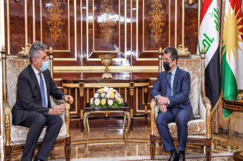 PM Masrour Barzani meets Italian Ambassador to Iraq