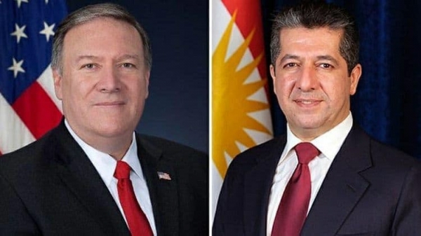 PM Masrour Barzani receives call from US Secretary of State