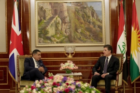 President Nechirvan Barzani meets with UK Secretary of State Lord Ahmad
