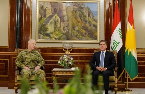 President Nechirvan Barzani meets Commander of Coalition Forces