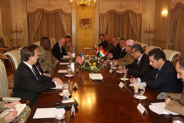 President Barzani Meets Head of US Central Command General Austin