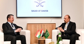 Prime Minister Barzani meets Saudi Arabia’s investment minister in Davos
