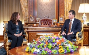 President Nechirvan Barzani meets with a visiting US delegation
