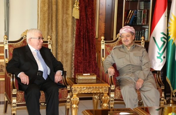 Kurdistan Region President Masoud Barzani Meets Iraqi President Fuad Masoum