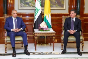 President Nechirvan Barzani receives Iraq’s Prime Minister Mustafa Al-Kadhimi