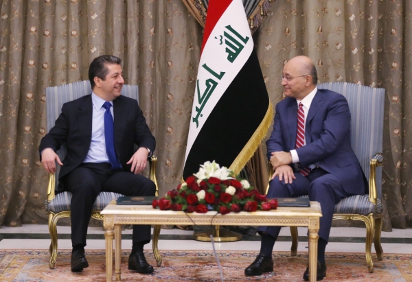 THE PRESIDENT WELCOMES THE KRG PRIME MINISTER