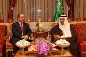 President Barzani and Saudi King Salman Meet in Riyadh