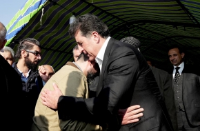President Nechirvan Barzani attends the funeral of victims of Thursday’s gas explosion incident in Sulaymaniyah