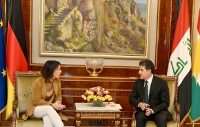 President Nechirvan Barzani meets with Foreign Minister of Germany