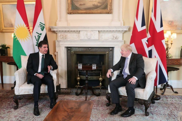 President Nechirvan Barzani meets with Prime Minister Boris Johnson