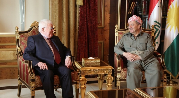President Barzani Meets Iraqi President Masom in Salahaddin