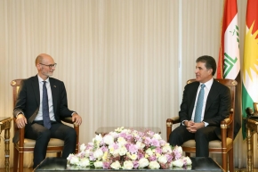 President Nechirvan Barzani receives the incoming UK Ambassador to Iraq