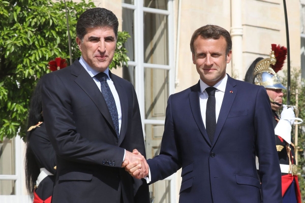 Nechirvan Barzani holds talks with French President Macron in Paris