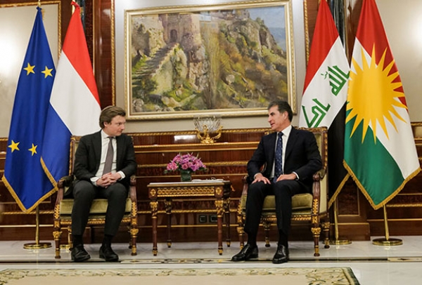 President Nechirvan Barzani meets with Dutch Defence Minister Ruben Brekelmans