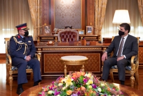 President Nechirvan Barzani receives Commander of the Iraq Air Force