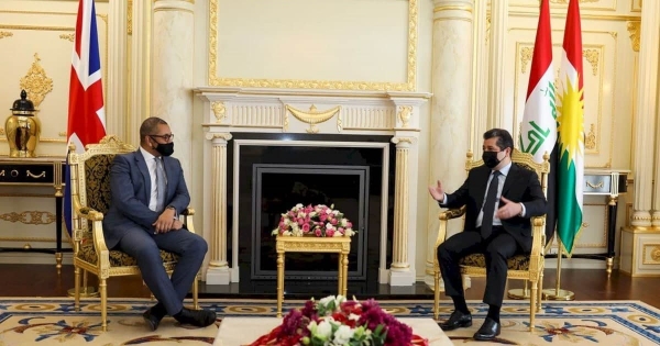 نخست‌وزیر اقلیم کردستان از هیئت کشور انگلستان استقبال کرد