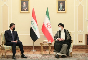 «نیچیروان بارزانی» رئیس اقلیم کردستان با «ابراهیم رئیسی» رئیس جمهوری ایران دیدار کرد