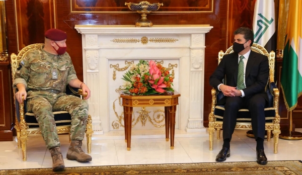رئیس اقلیم کردستان از ژنرال «جان لوریمر» مشاور عالی نظامی انگلیس استقبال کرد